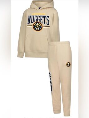 Ultra Game Youth NBA Denver Nuggets Hoodie Pants Sweatsuit Set Size 18-20 NWT